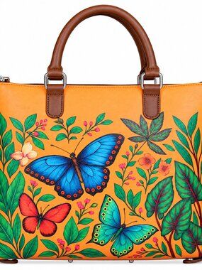 Printed Vegan Leather 3-in-1 Convertible Top Handle Crossbody Bag for Women